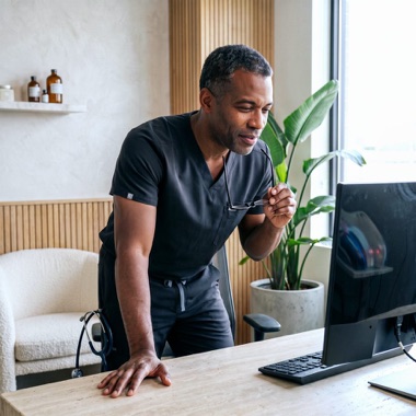 A licensed provider reviewing an intake